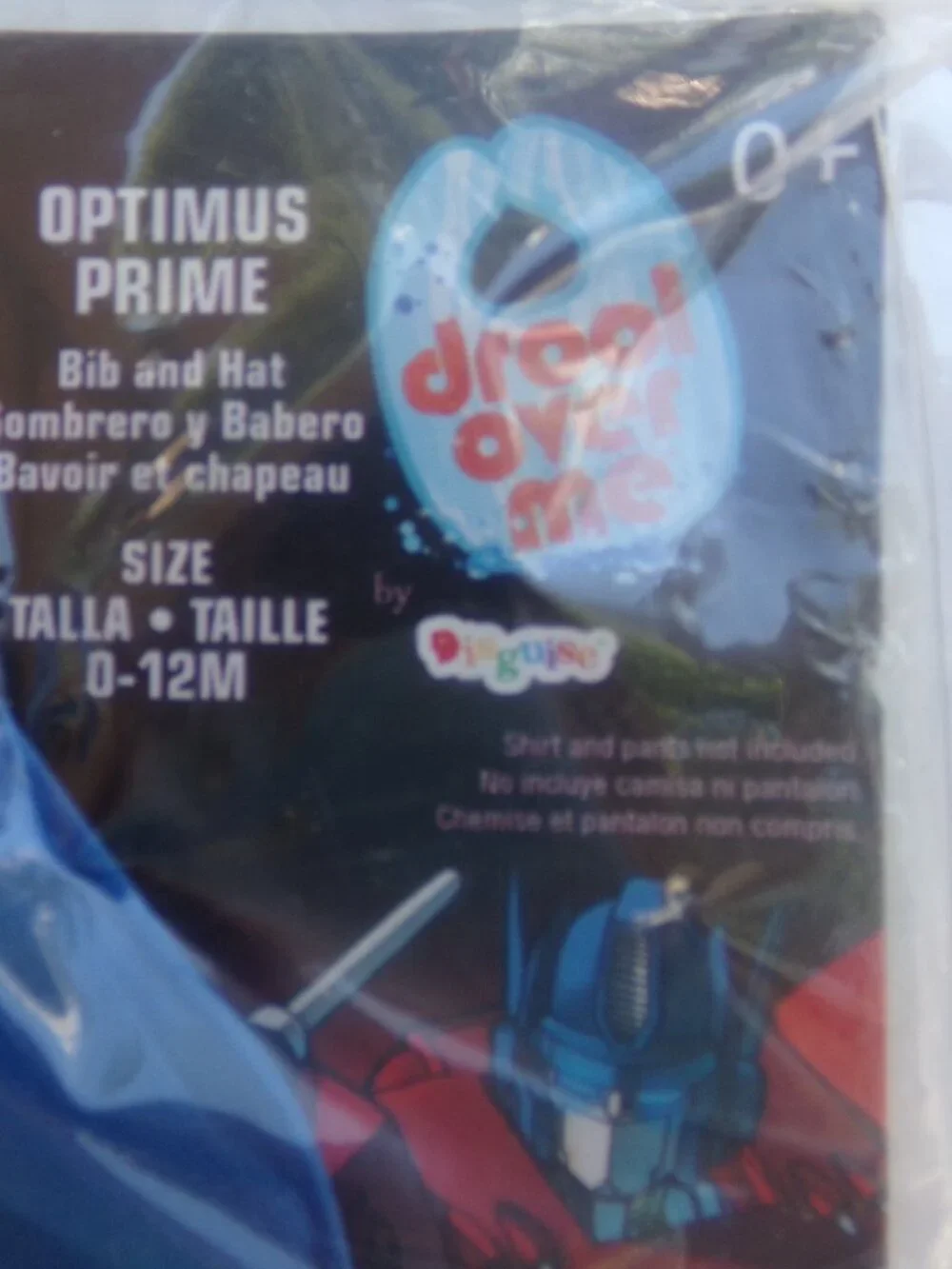 New Trans Formers Baby Bib Hat Costume Optimus Prime 0-12 Months